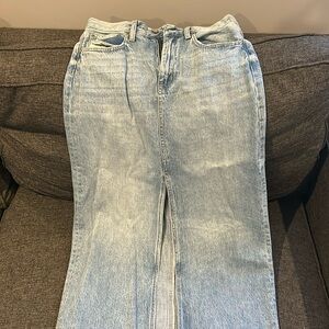 Pistola Alice High Rise Midi Skirt in Denim